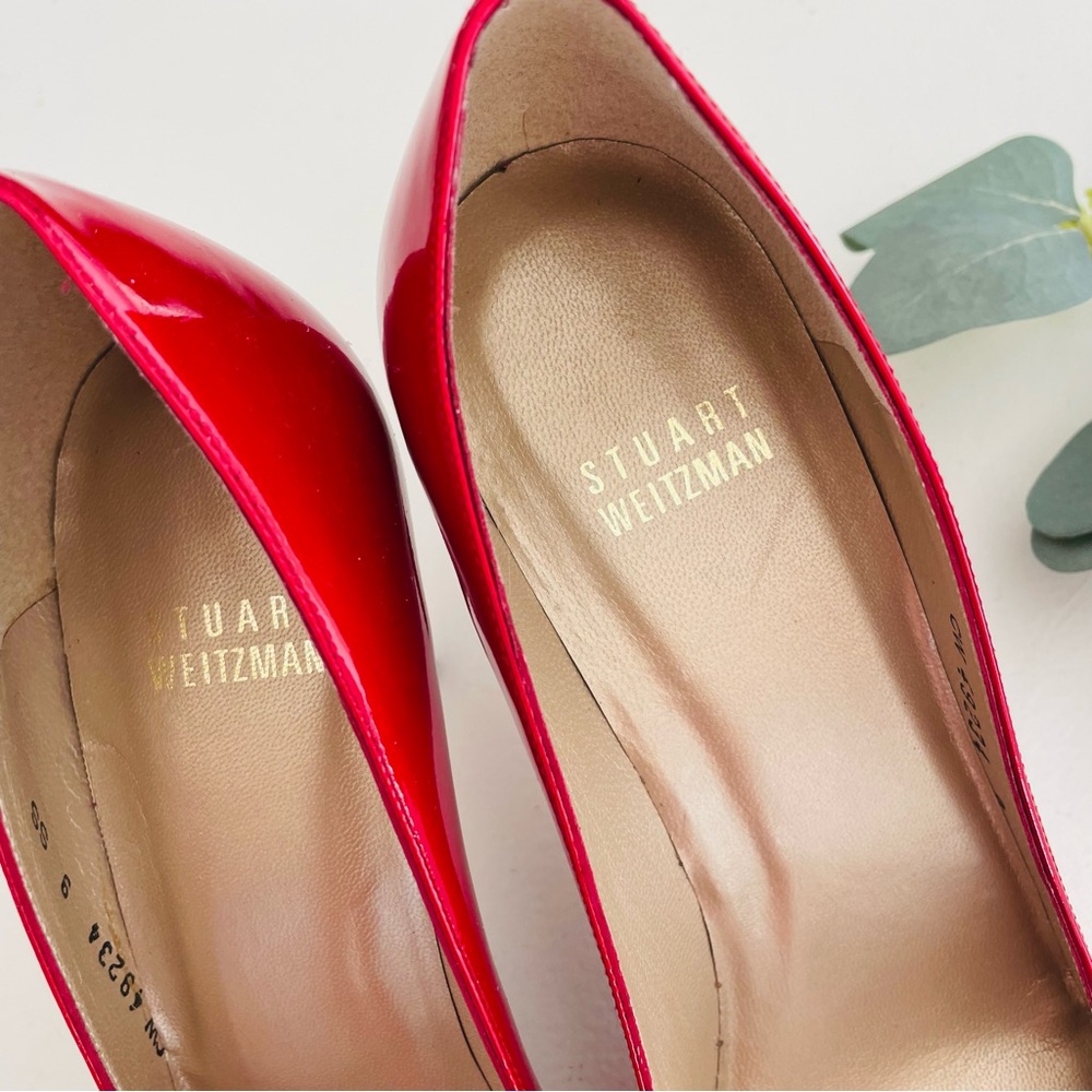 Stuart Weitzman Max Criss Cross Peep Toe Heels - image 3